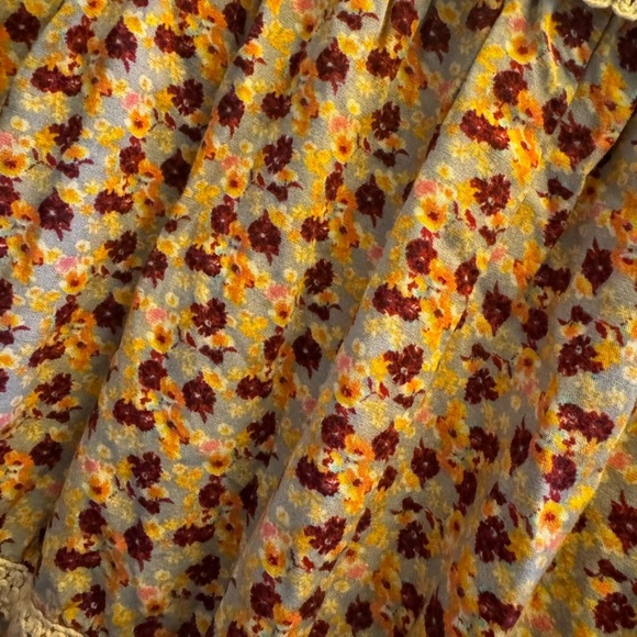 Vintage Artclass Boho Paisley Floral Embroidered Lace Tiered Dress•. X-Small - Picture 6 of 6